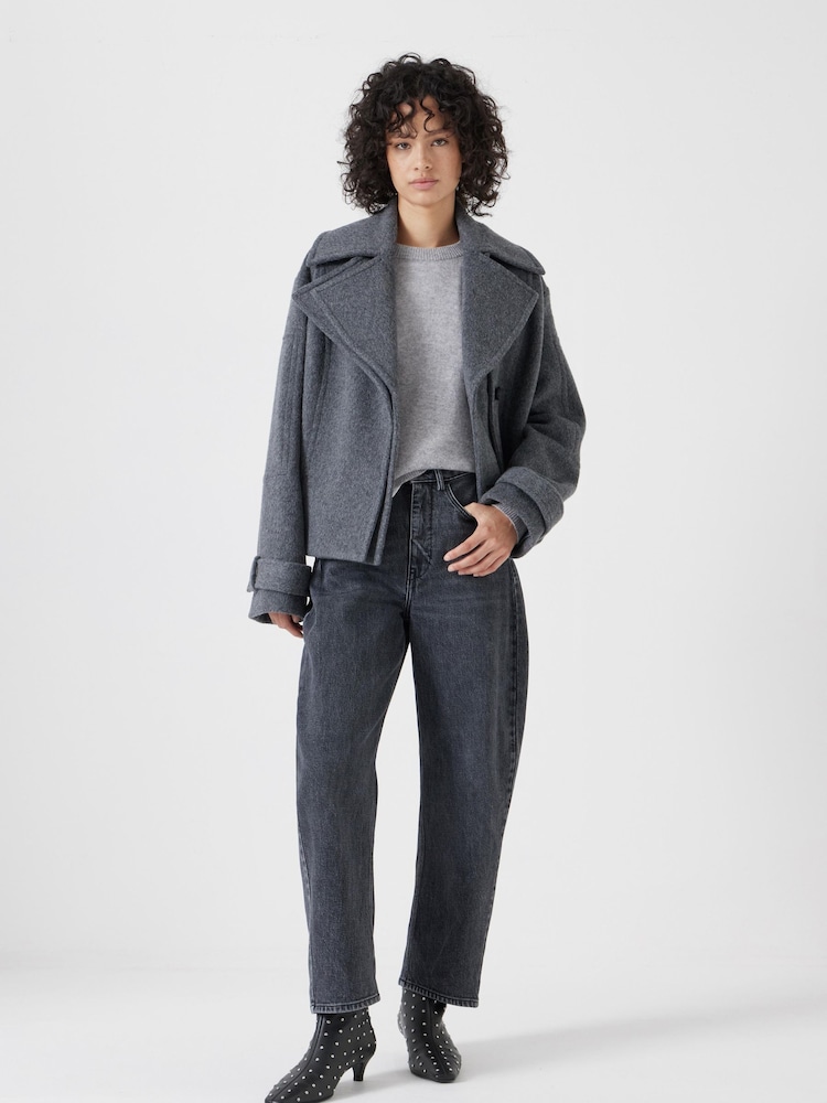 Hush Grey Pure Wool Double Lapel Jacket - Image 2 of 5