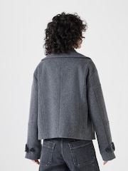 Hush Grey Pure Wool Double Lapel Jacket - Image 3 of 5