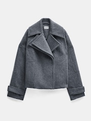 Hush Grey Pure Wool Double Lapel Jacket - Image 5 of 5