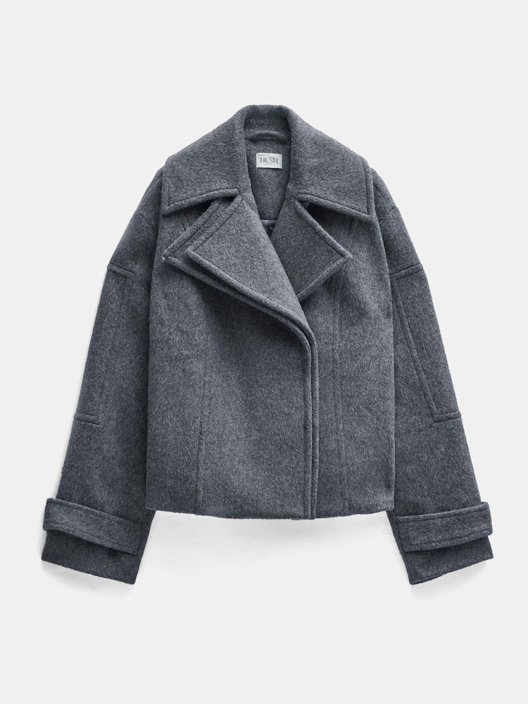 Hush Grey Pure Wool Double Lapel Jacket - Image 5 of 5