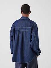 Hush Blue Sequin Detail Denim Shirt - Image 2 of 5