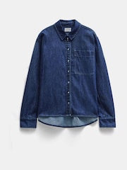 Hush Blue Sequin Detail Denim Shirt - Image 5 of 5