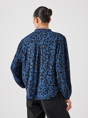 Hush Blue Printed Long Sleeve Top - Image 2 of 5