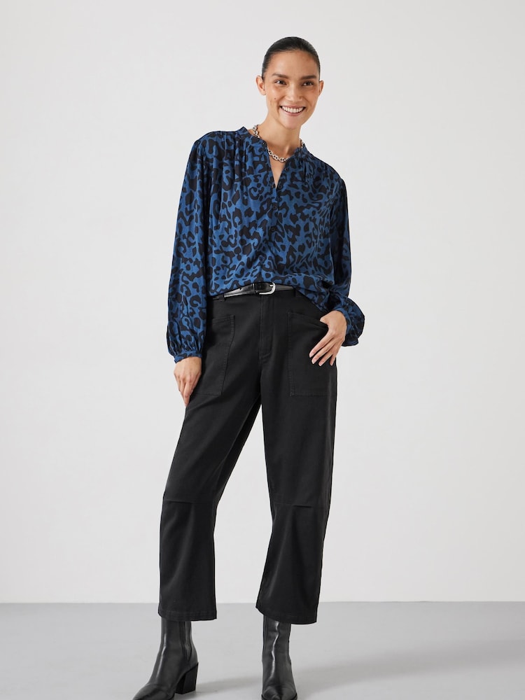 Hush Blue Printed Long Sleeve Top - Image 3 of 5