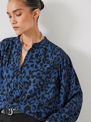 Hush Blue Printed Long Sleeve Top - Image 4 of 5