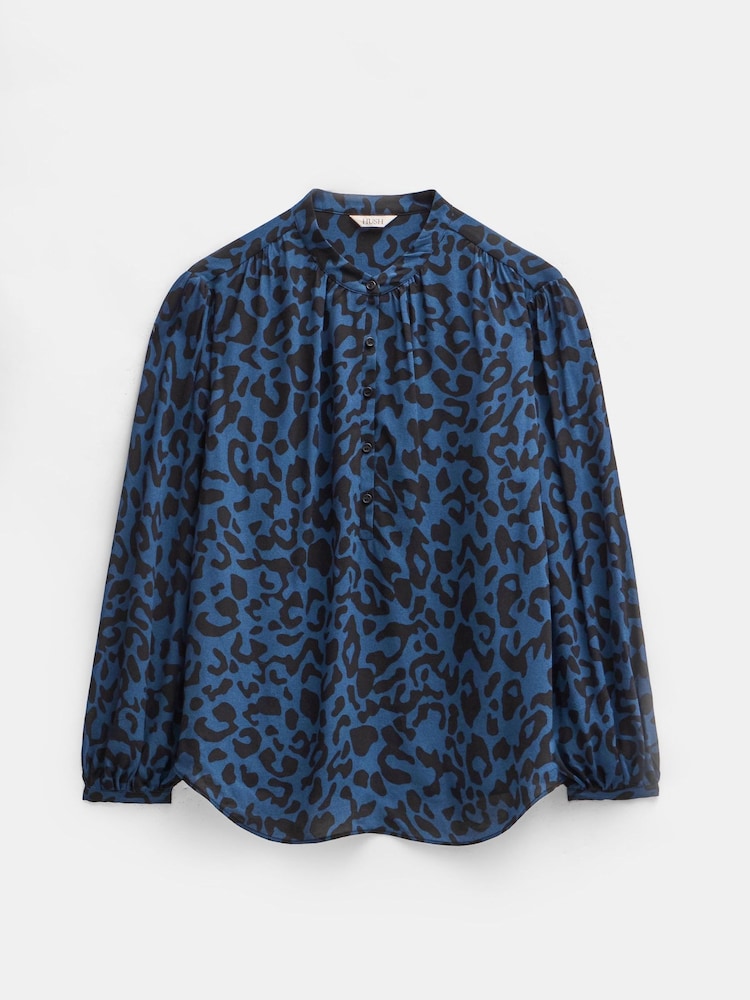 Hush Blue Printed Long Sleeve Top - Image 5 of 5