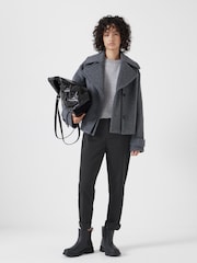 Hush Black 100% Cotton Tanya Tapered Chinos - Image 2 of 5