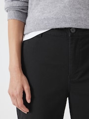 Hush Black 100% Cotton Tanya Tapered Chinos - Image 4 of 5