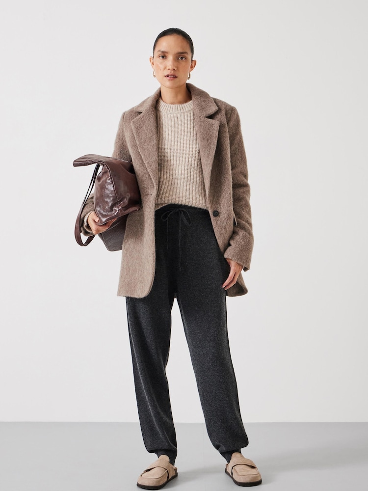 Hush Grey Daisy Merino Wool Joggers - Image 1 of 4