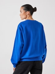 Hush Blue Off-Piste Towelling Graphic 100% Cotton Sweatshirt - Image 3 of 5