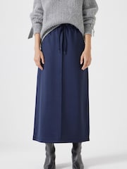 Hush Blue Harrison Pintuck Jersey Skirt - Image 1 of 5