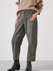 Hush Green Cordi Barrel Leg Trousera - Image 1 of 5