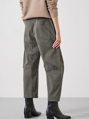Hush Green Cordi Barrel Leg Trousera - Image 2 of 5