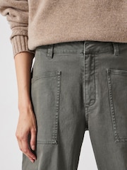 Hush Green Cordi Barrel Leg Trousera - Image 3 of 5