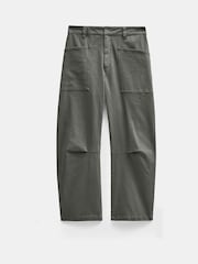 Hush Green Cordi Barrel Leg Trousera - Image 5 of 5