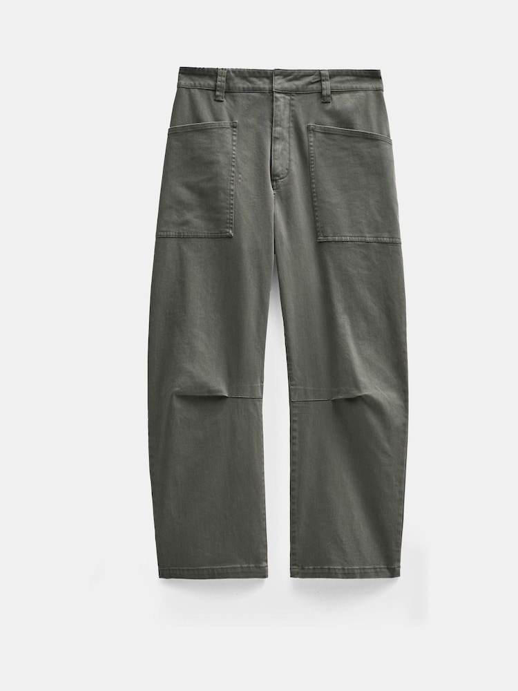 Hush Green Cordi Barrel Leg Trousers - Image 6 of 6