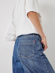 Hush Blue Stripe Wide Leg Jeans - Image 4 of 5