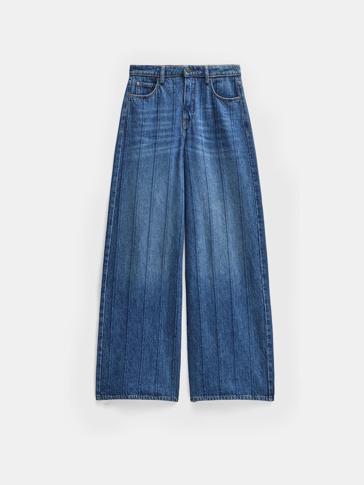 Hush Blue Stripe Wide Leg Jeans - Image 5 of 5