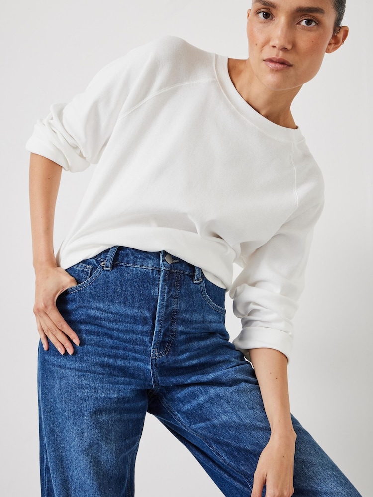 Hush Blue Boyfriend Button Fly 100% Cotton Jeans - Image 4 of 5