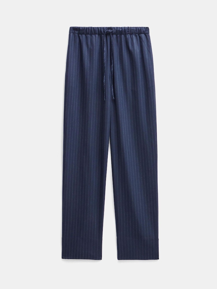 Hush Blue Pinstripe Wool Blend Trousers - Image 5 of 5