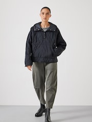 Hush Black Briar Pop Over Puffer Jacket - Image 1 of 5