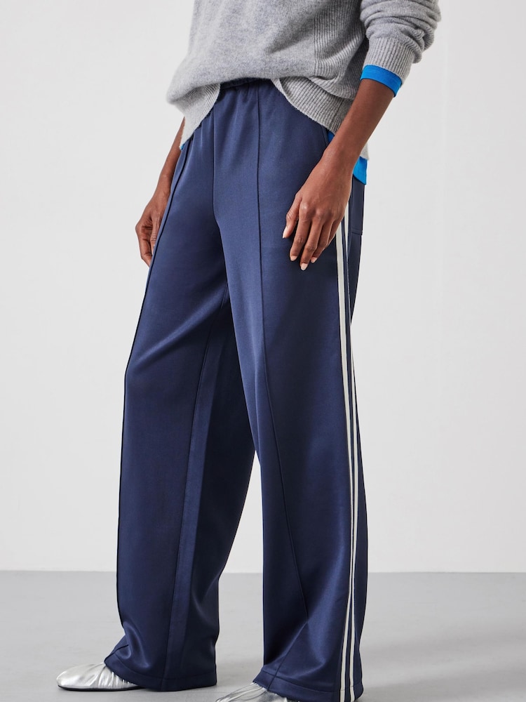 Hush Blue Harrison Side Stripe Joggers - Image 1 of 5