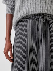 Hush Grey Pinstripe Wide Leg Joggers - Image 3 of 5