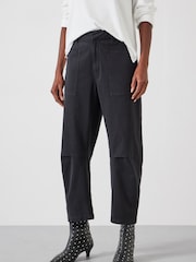 Hush Grey Cordi Barrel Leg Trousera - Image 1 of 5