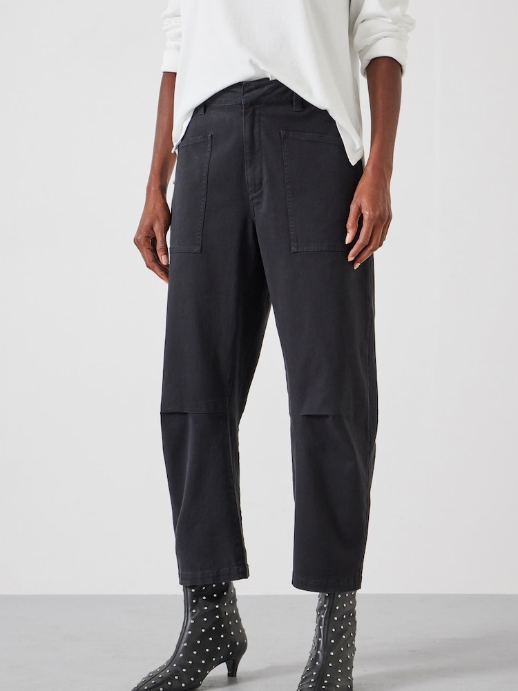 Hush Grey Cordi Barrel Leg Trousera - Image 1 of 5
