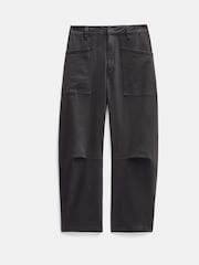 Hush Grey Cordi Barrel Leg Trousera - Image 5 of 5