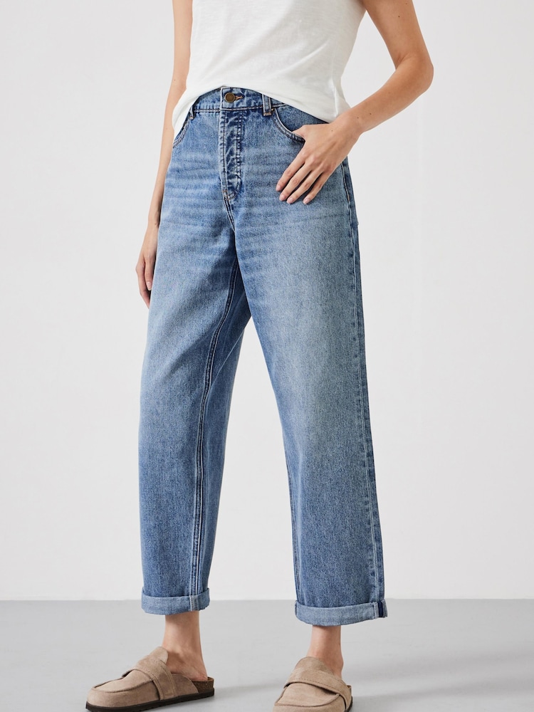 Hush Light blue Boyfriend Button Fly 100% Cotton Jeans - Image 1 of 5