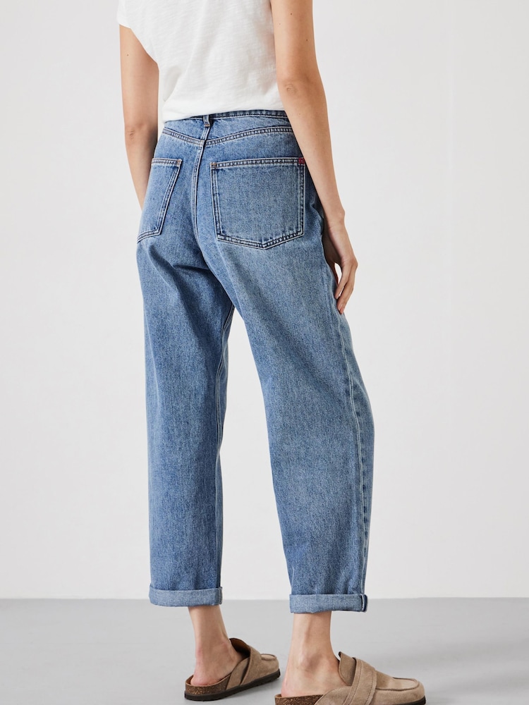 Hush Light blue Boyfriend Button Fly 100% Cotton Jeans - Image 3 of 5
