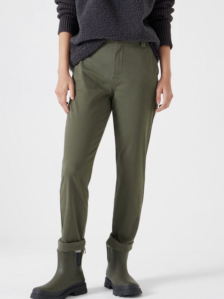 Hush Green Ground 100% Cotton Tanya Tapered Chinos - Image 1 of 5