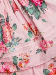 Monsoon Pink Baby Vintage Floral Pink 100% Cotton Top and Shorts Set - Image 3 of 3
