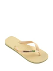 Кремовый - Шлепанцы с логотипом Havaianas Brasil - Изображение 2 из 6