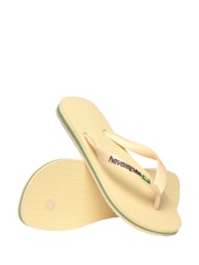 Кремовый - Шлепанцы с логотипом Havaianas Brasil - Изображение 4 из 6