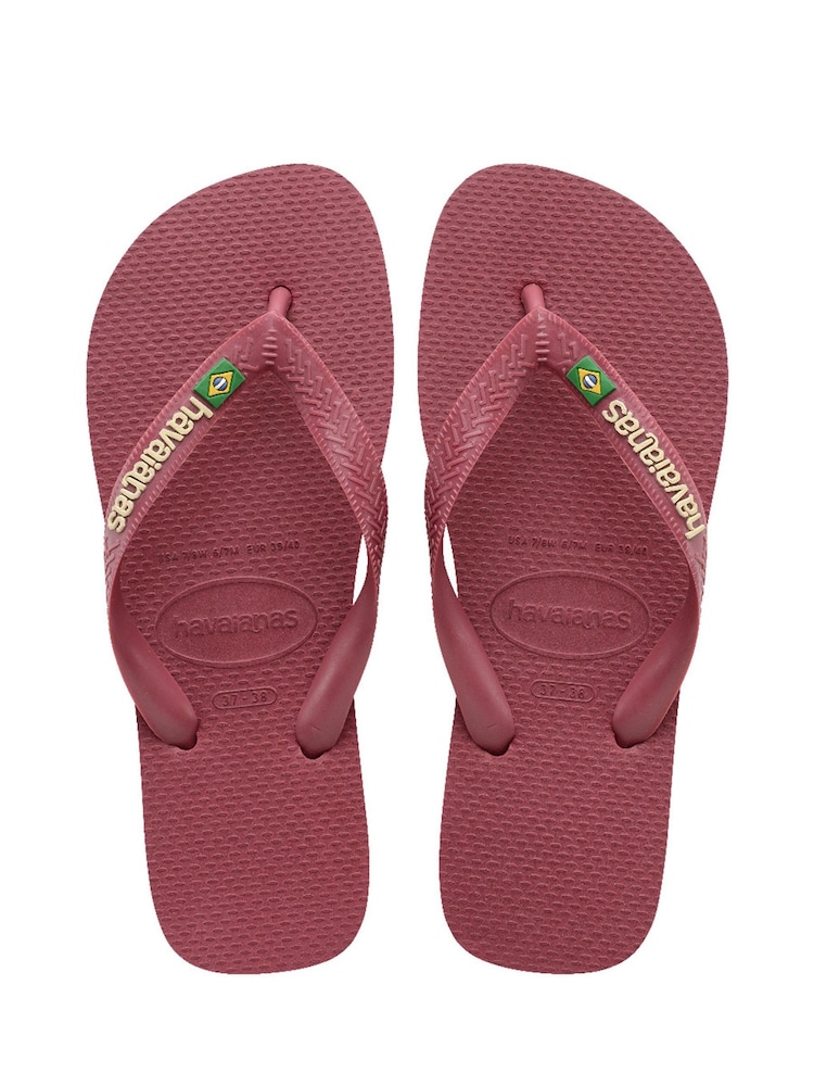 Красный - Шлепанцы с логотипом Havaianas Brasil - Изображение 1 из 6