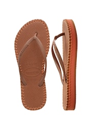 Marrón - Havaianas Slim Flatform Loop Sandals - Imagen 1 de 6