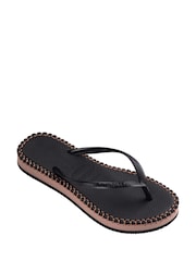 Havaianas Slim Flatform Loop Black Sandals - Image 3 of 6
