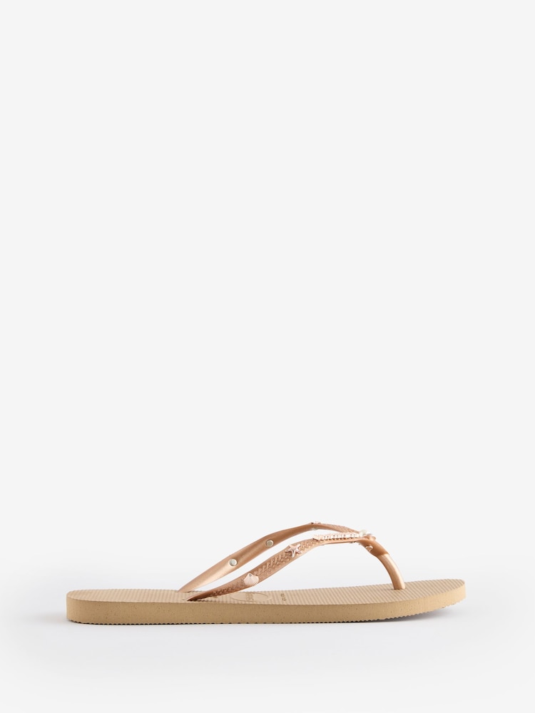 Havaianas Natural Slim Luxury Aqua Sandals - Изображение 1 из 1
