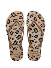 Havaianas Gold Slim Animals Print Sandals - Image 1 of 5