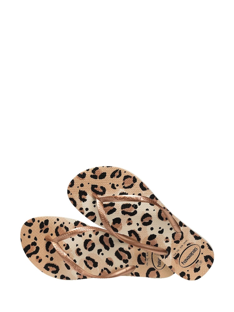 Havaianas Gold Slim Animals Print Sandals - Image 2 of 5