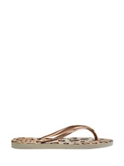 Havaianas Gold Slim Animals Print Sandals - Image 3 of 5