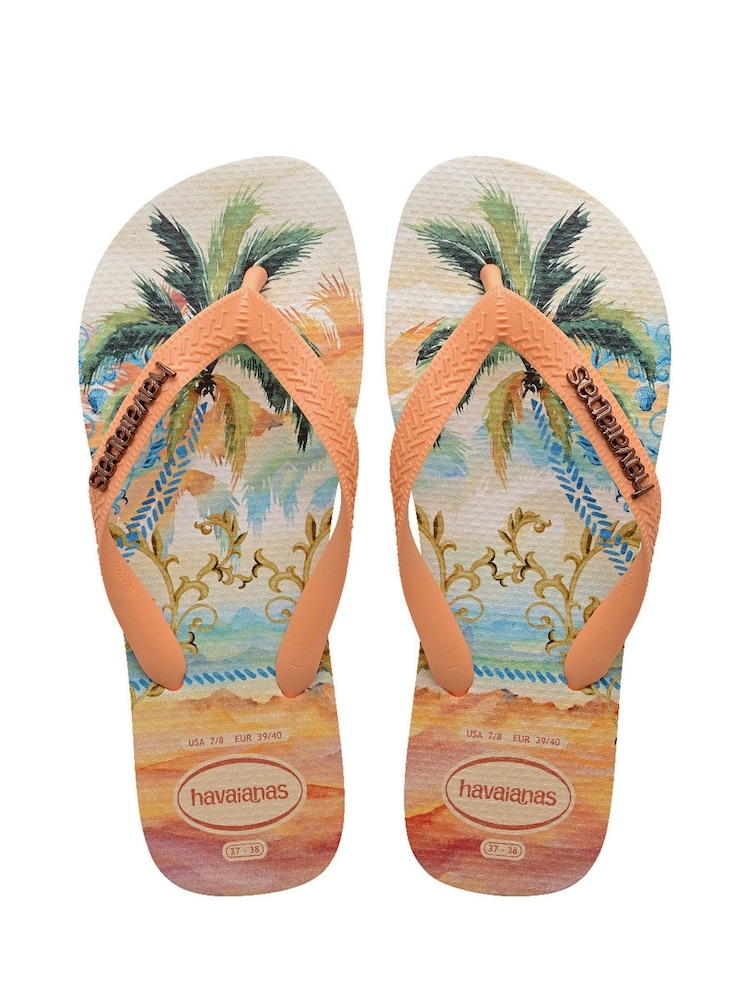 Havaianas Orange Tropicalia Flip Flops - Bild 1 von 7 Havaianas Orange Tropicalia Flip Flops - Bild 1 von 7