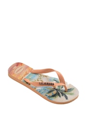 Havaianas Orange Tropicalia Flip Flops - Image 4 of 7