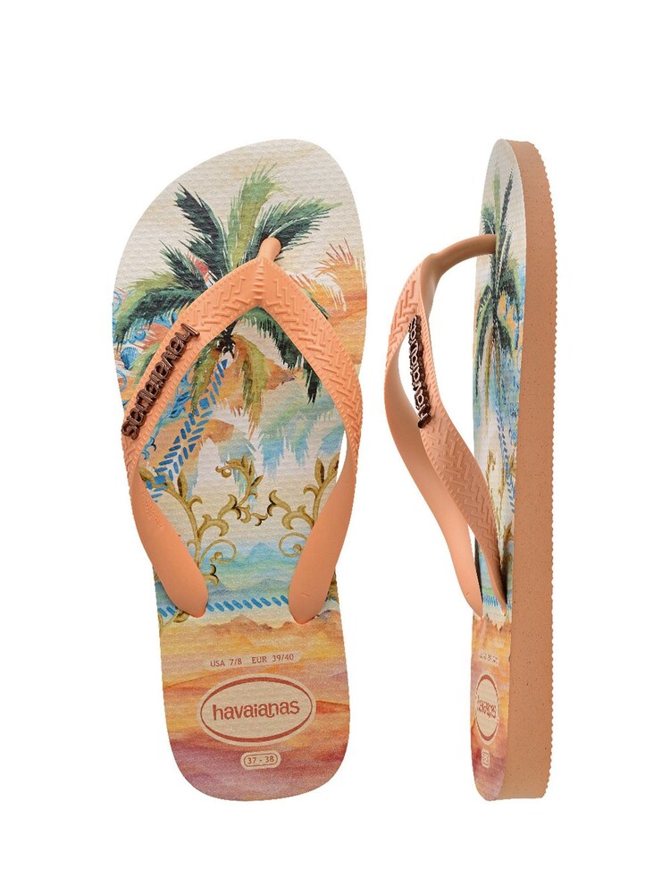 Buy Havaianas Orange Tropicalia Flip Flops from Next USA display picture 2
