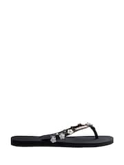 Havaianas Slim Stylish Black Flip Flops - Image 2 of 6