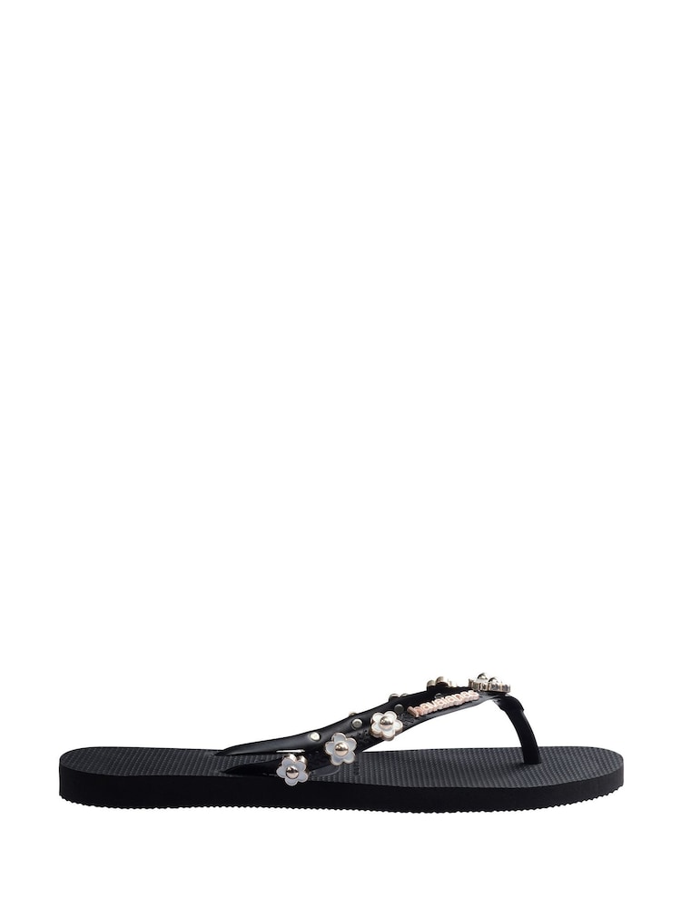 Havaianas Slim Stylish Black Flip Flops - Image 2 of 6