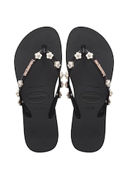 Havaianas Slim Stylish Black Flip Flops - Image 4 of 6