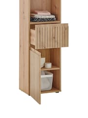 Julian Bowen Artisan Oak Austin Tall Cabinet - Image 10 of 12